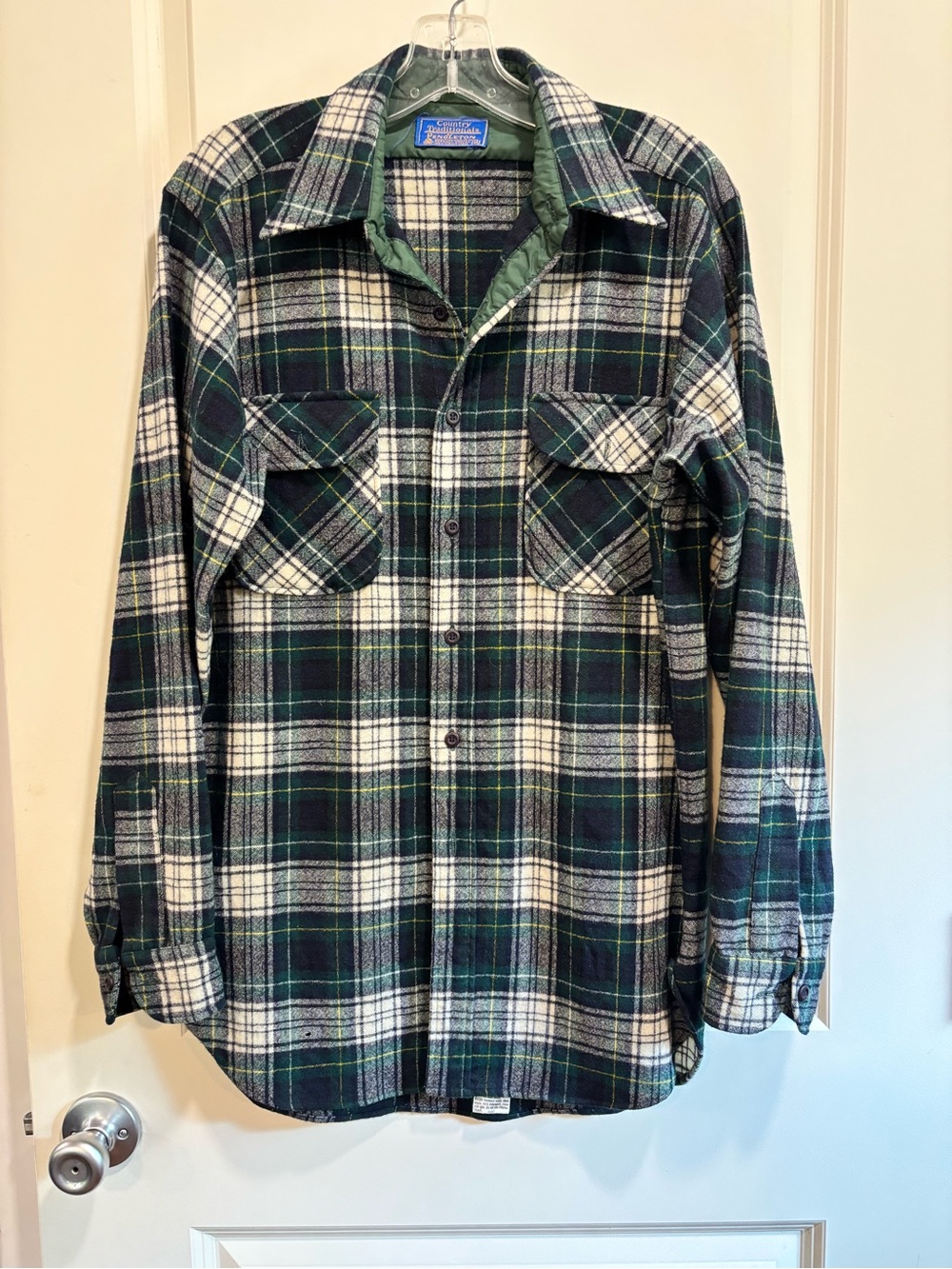 Vintage Pendleton Country Traditionals Men’s Wool Plaid Shirt M Campbell Tartan